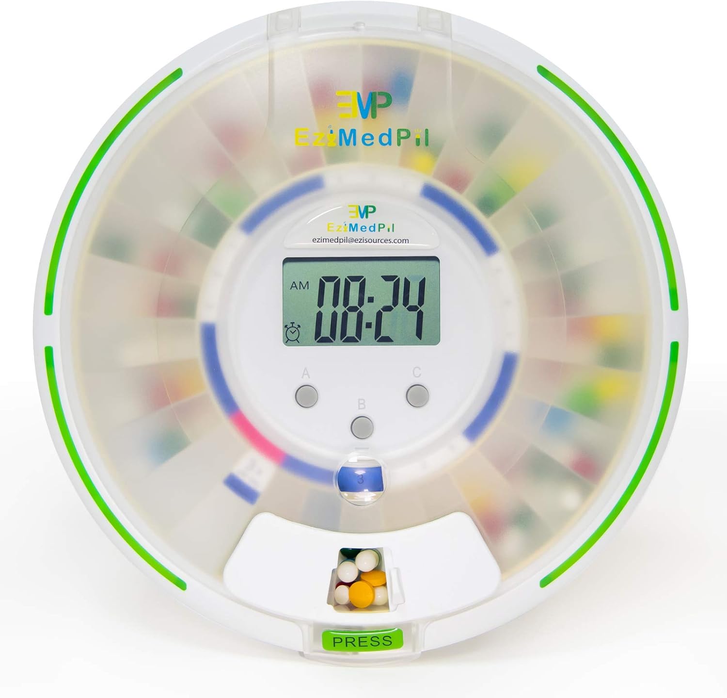 EziMedPil Automatic Pill Dispenser with Alarm & Easy Setup