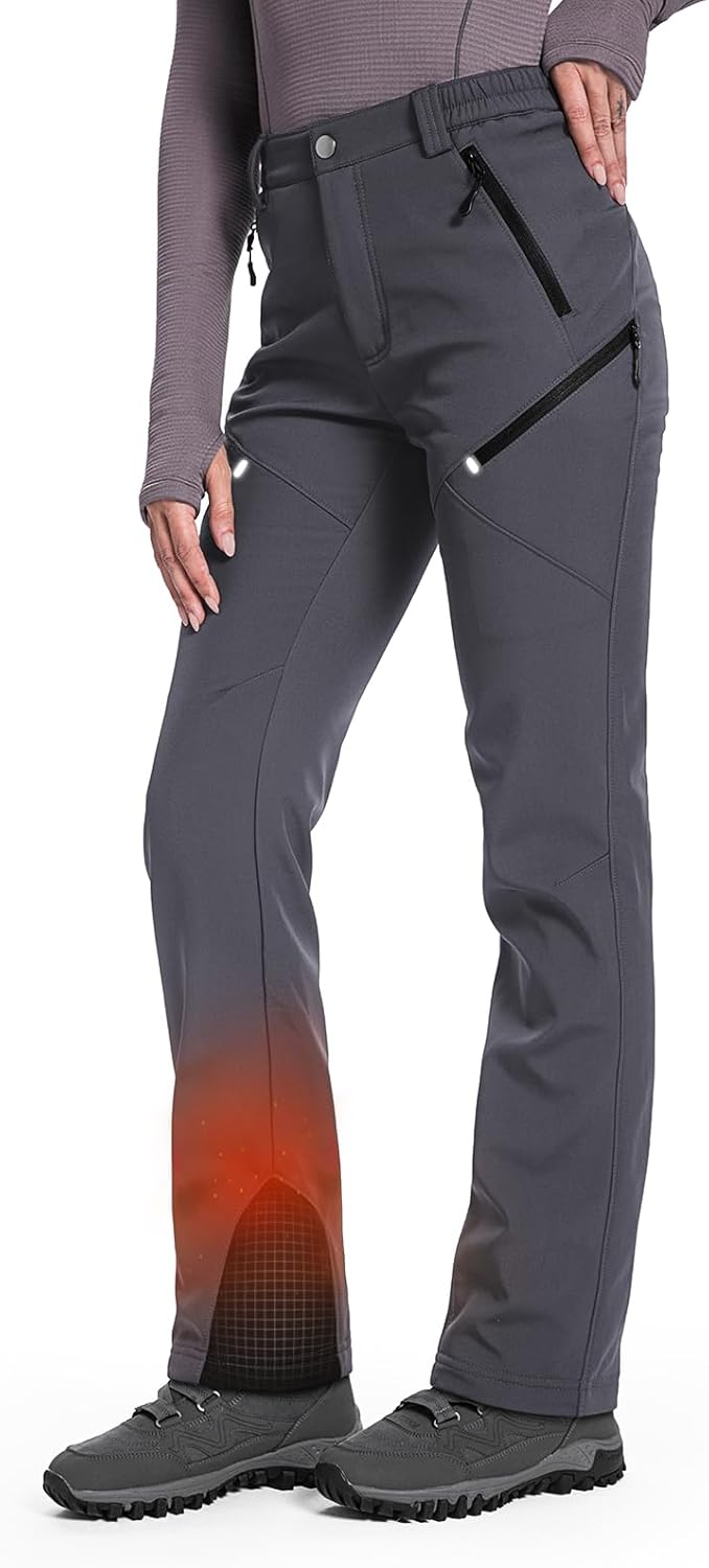 Moosehill Women's Fleece-Lined Hiking Pants for Winter Adventures