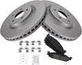 TRQ Front Brake Pad & Rotor Kit - Direct Fit Ceramic Upgrade