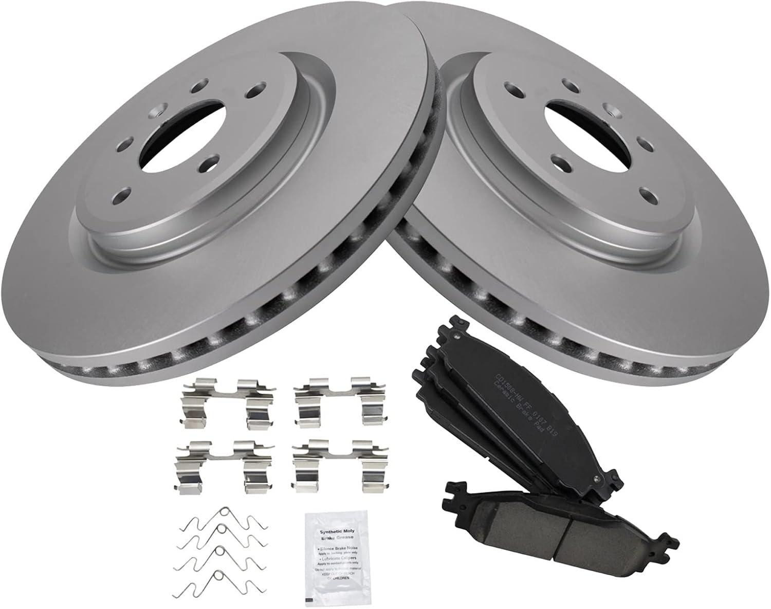 TRQ Front Brake Pad & Rotor Kit for 2011-2019 Ford Explorer