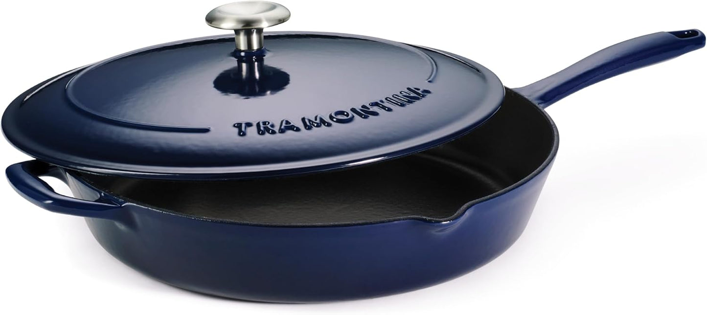 Tramontina Bestow Enameled Cast Iron Skillet with Lid, 12-in