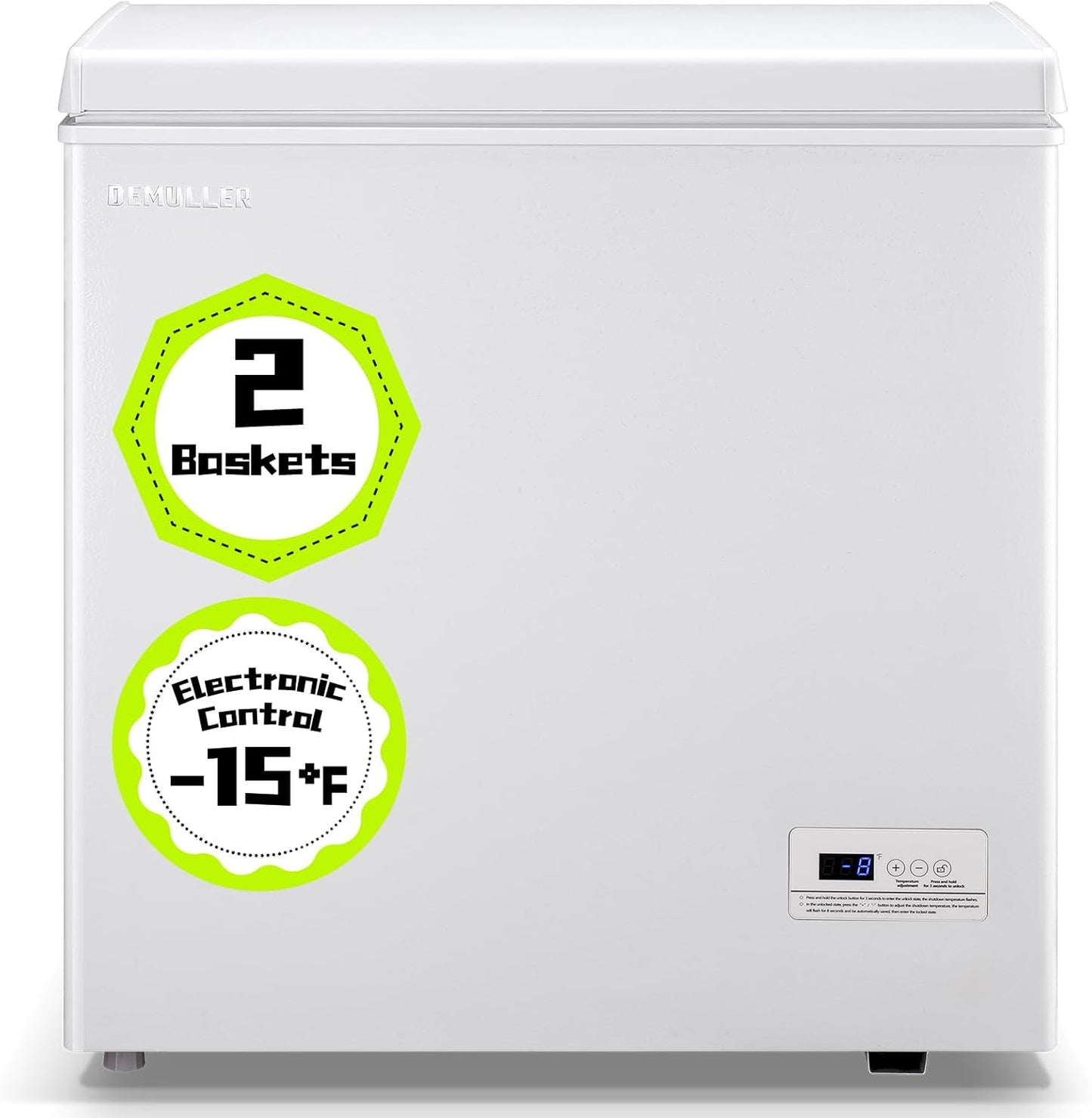 Compact Chest Deep Freezer with Digital Control for Small Spaces