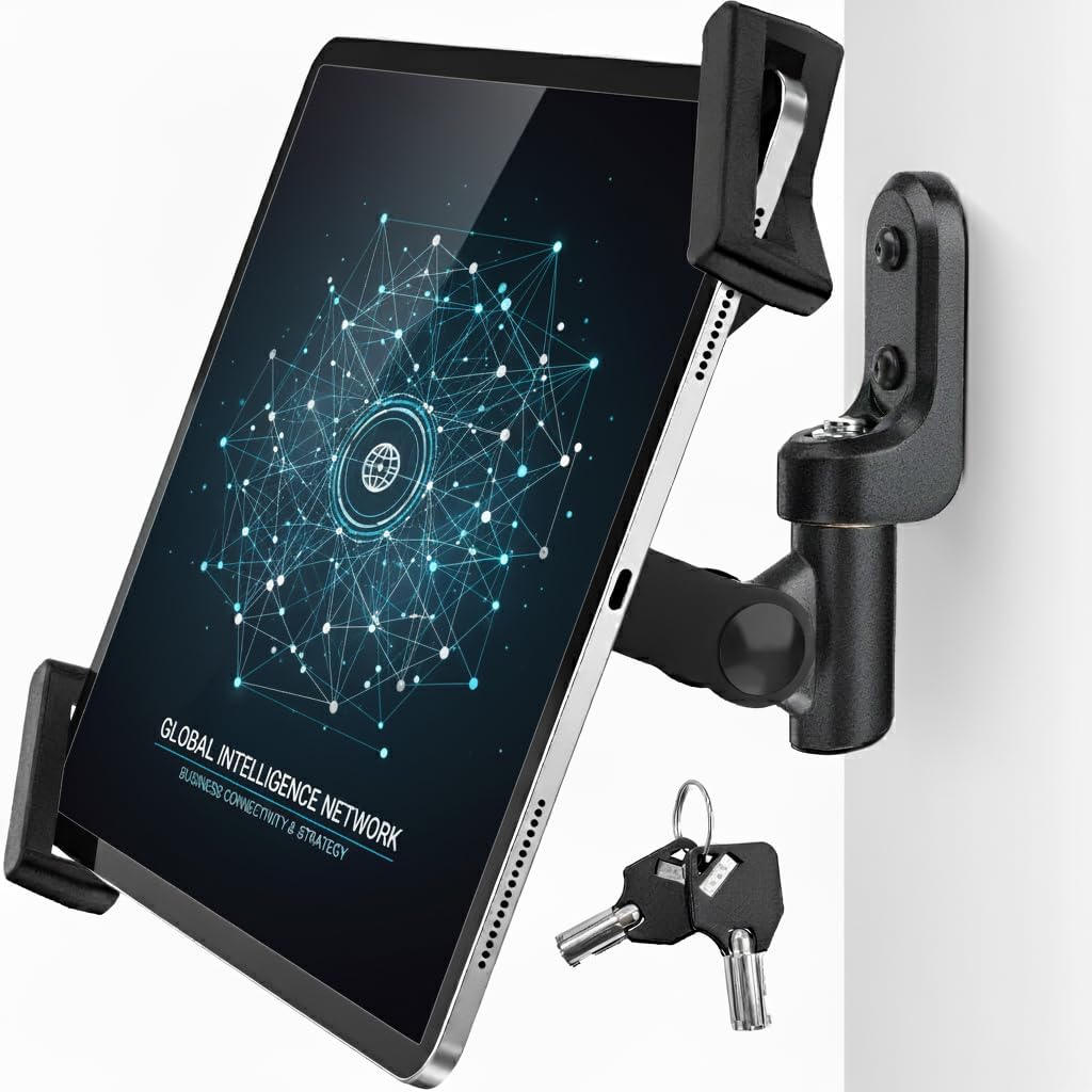 AboveTEK Tablet Wall Mount Holder with Anti-Theft Lock & Key