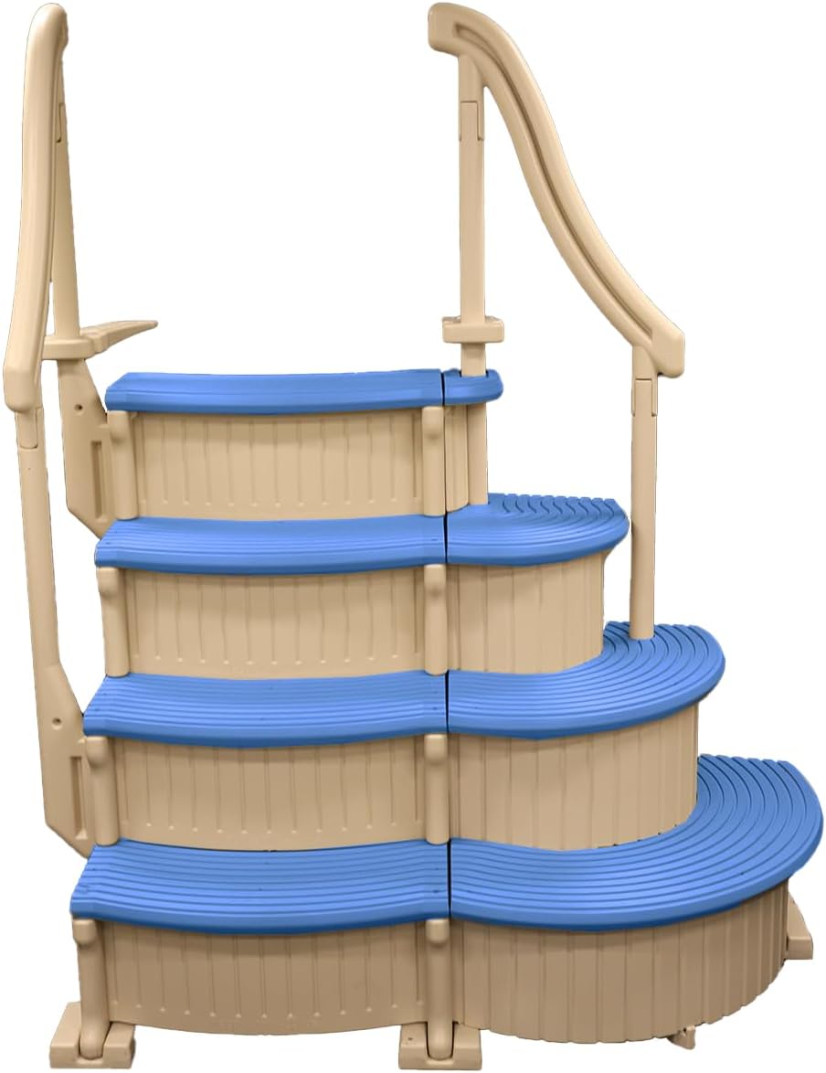 Curved Pool Step System for Above Ground Pools - Easy Access