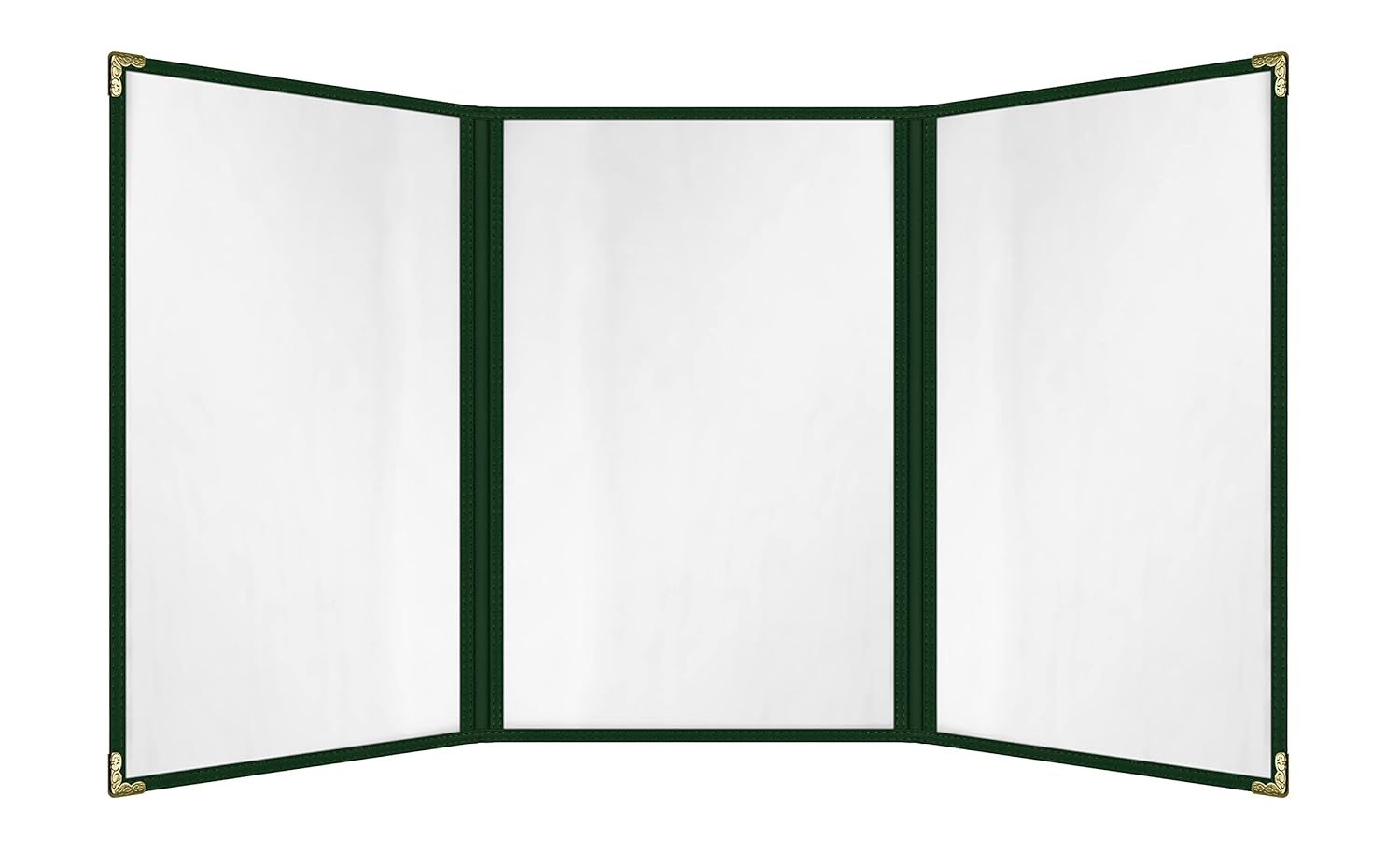 Goodsmart Restaurant Menu Covers 25 Pack Green Trifold Holders
