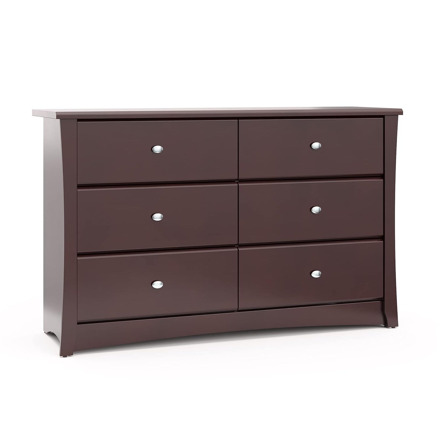 Storkcraft Crescent 6 Drawer Dresser for Kids Bedroom Storage