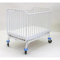 LA Baby The Condo Metal Evacuation Window Crib, White - Compact