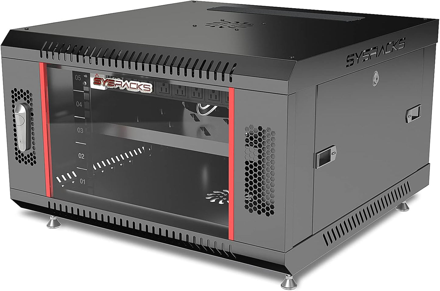 6U Wall Mount Server Rack for Network and AV Equipment Security