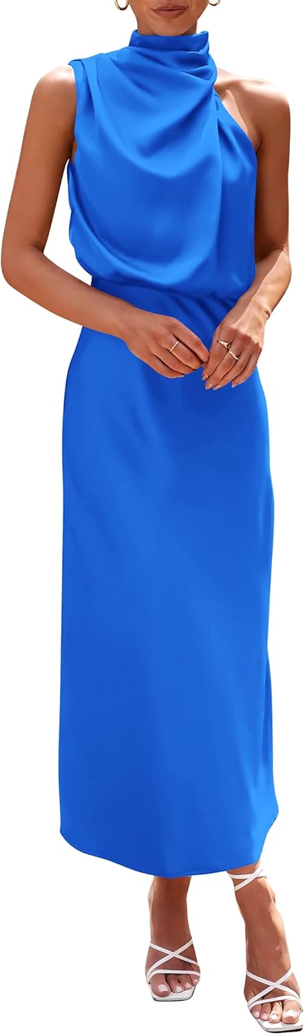 Elegant Satin Maxi Dress for Women - Perfect for Summer Events