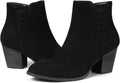 Women's Suede Ankle Boots with 2.7in Chunky Low Heel - Dressy Comfort