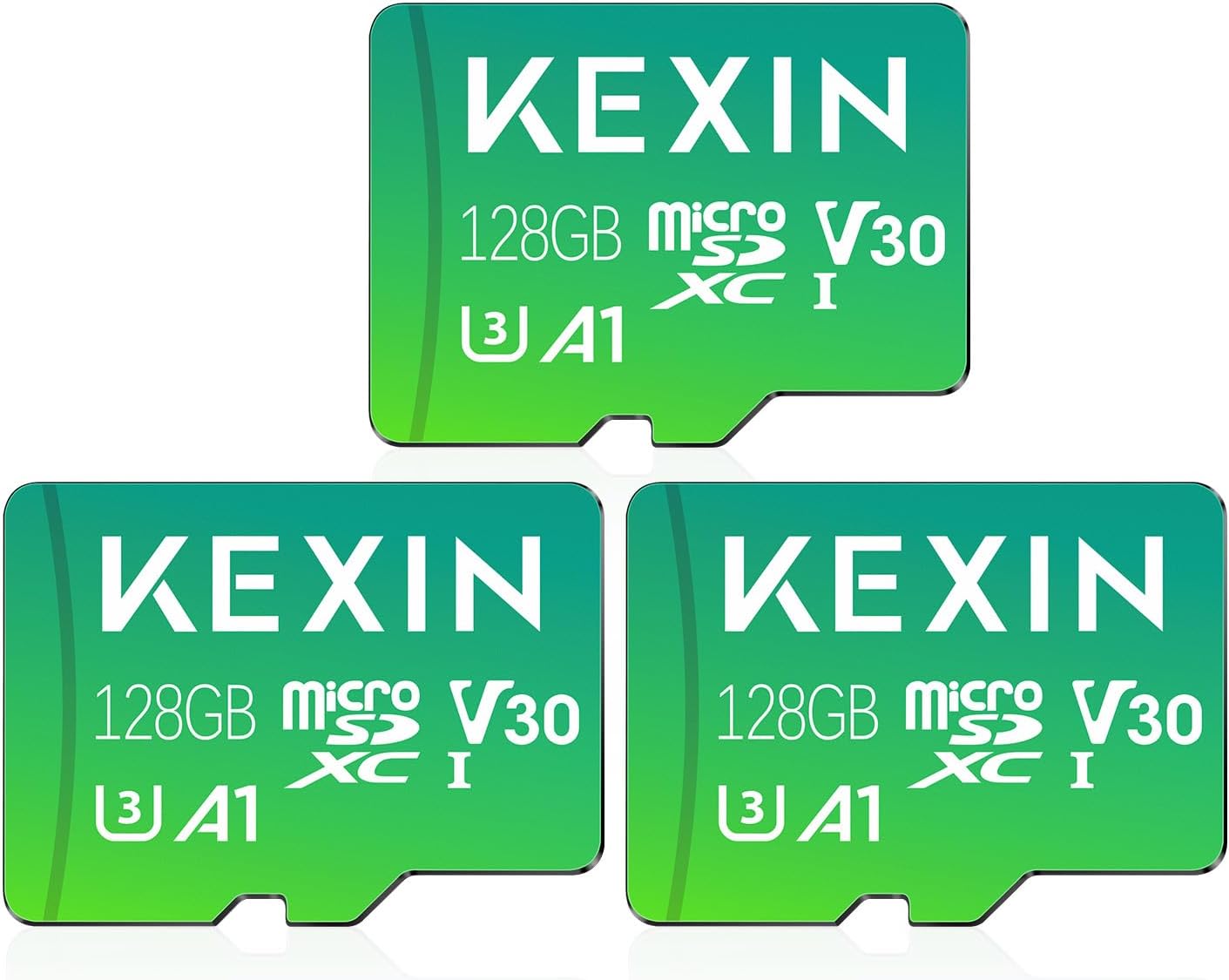 High Speed 128GB 3 Pack Micro SD Card Set