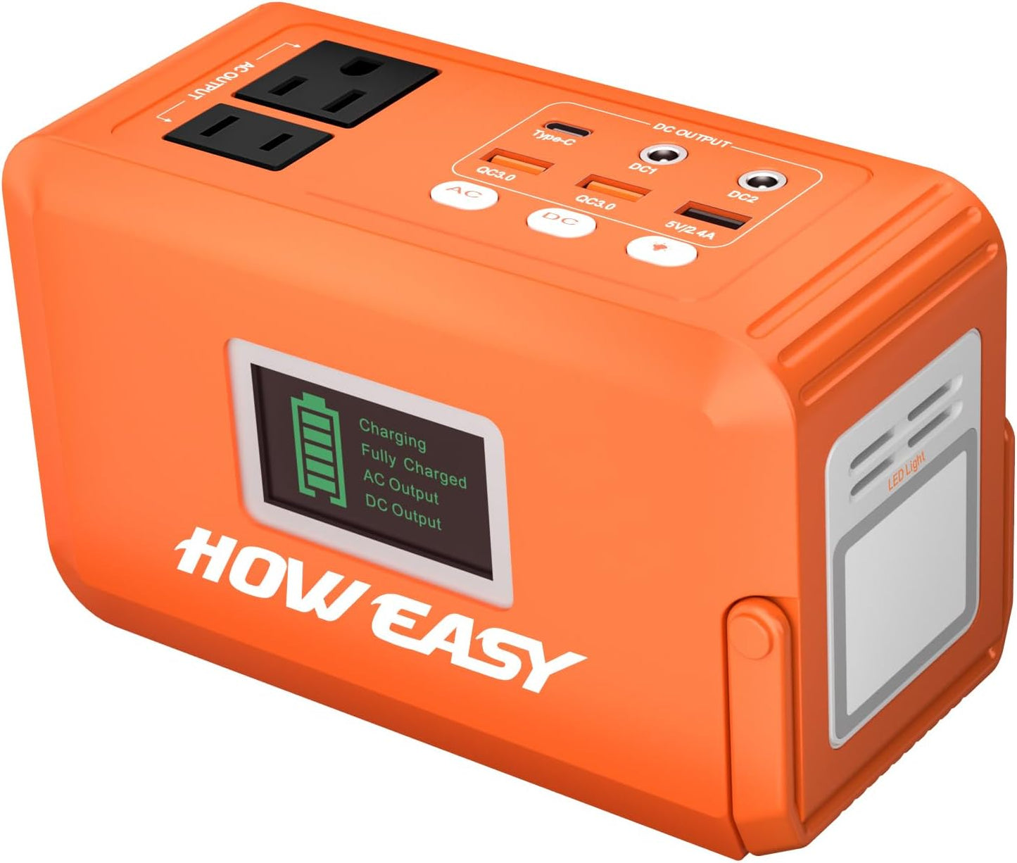HOWEASY Portable Power Bank: 24000mAh Charger for Outdoors