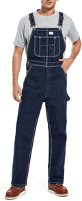 HISEA Men's Denim Bib Overalls - Durable Workwear (Style 7DD3)