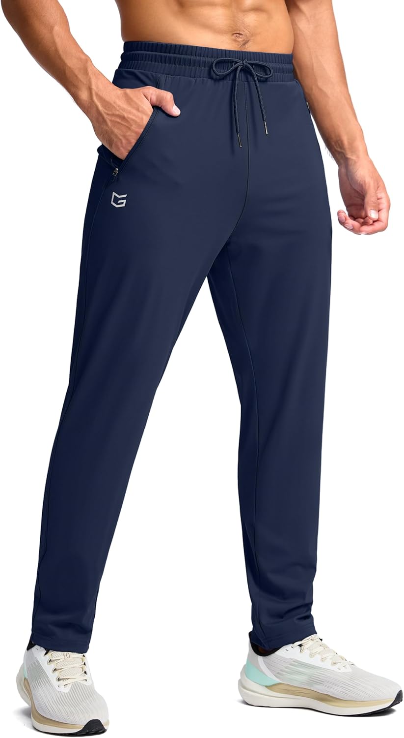 G Gradual Men's Tall Sweatpants with Zipper Pockets for Comfort