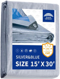 RAINDEWAY Tarps 15x30 ft 5.5 Mil Waterproof Tarp - Heavy Duty Cover