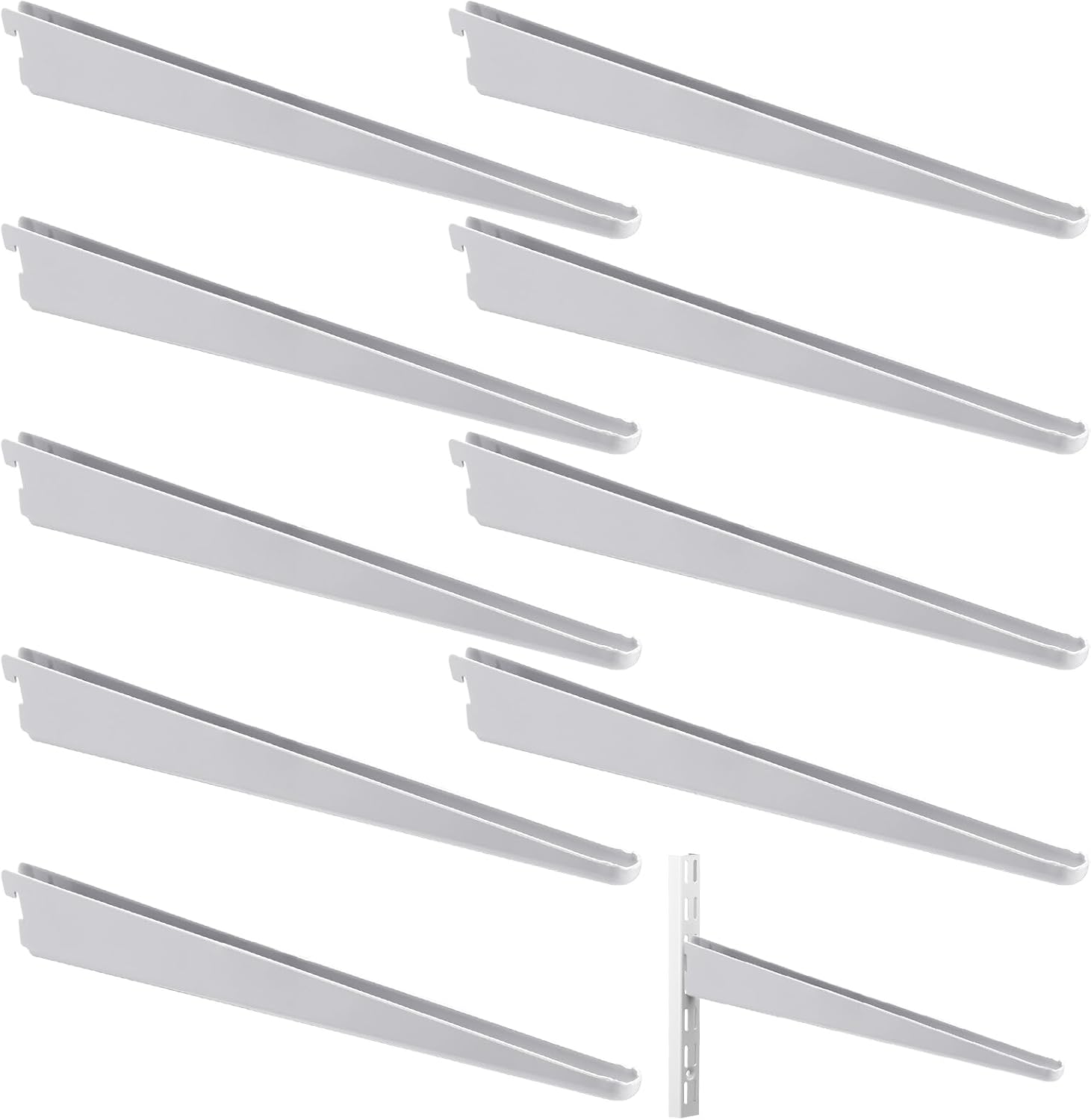 Yalikop 10 Pack Adjustable Shelf Brackets for Closet Organization