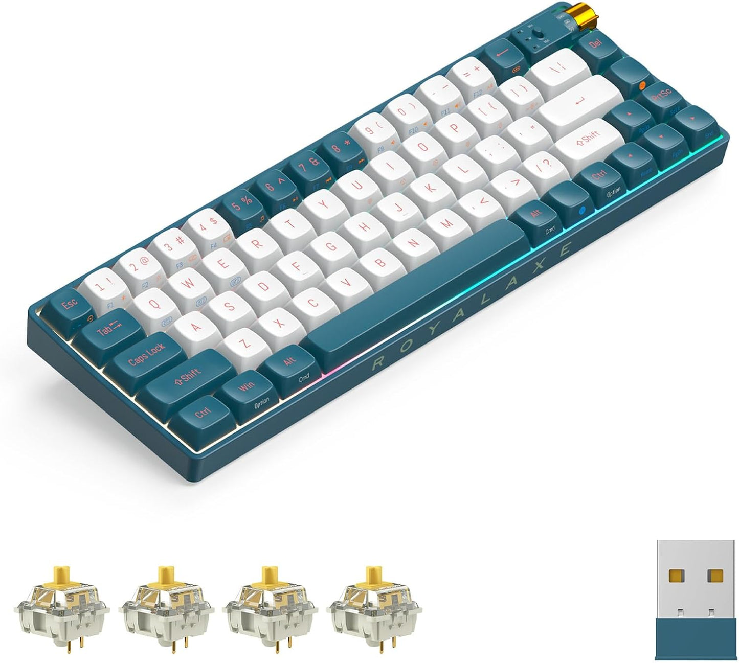 R68 Wireless Mechanical Keyboard with RGB and Hot-Swappable Switches