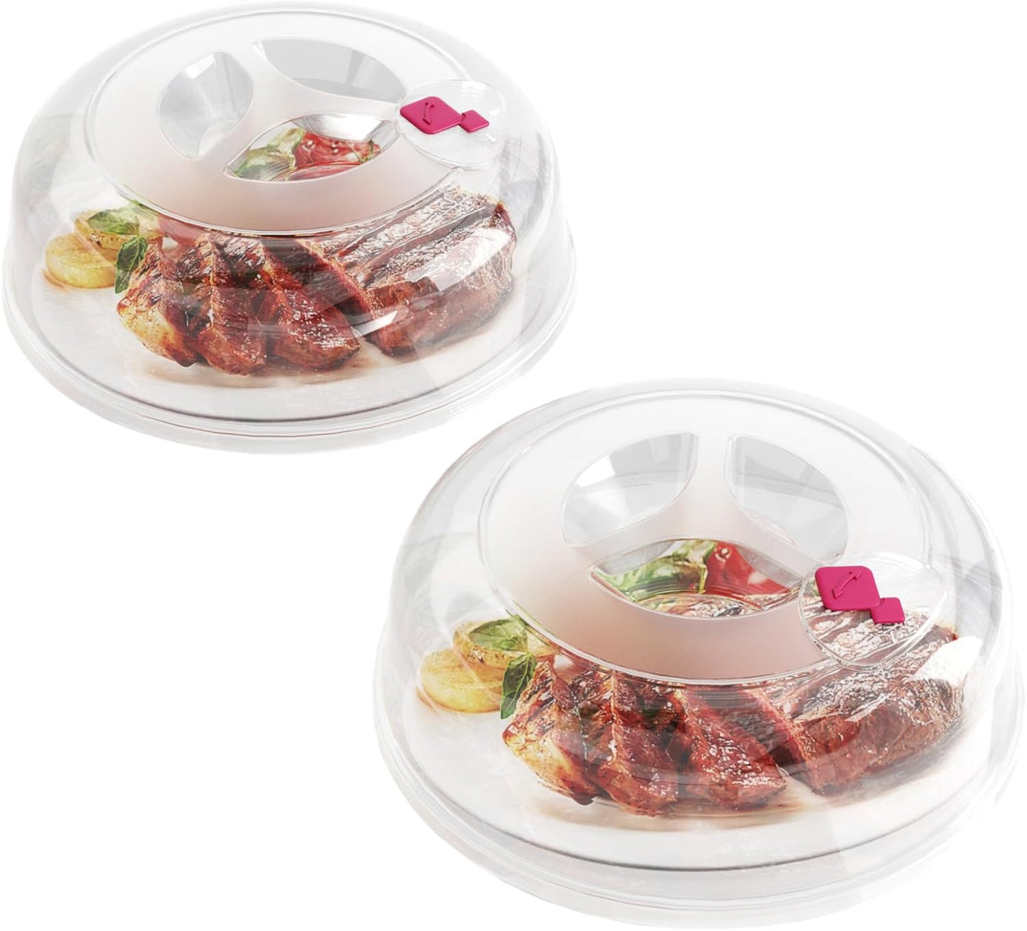 BPA-Free Silicone Microwave Lid Set - Grease Splatter Guard