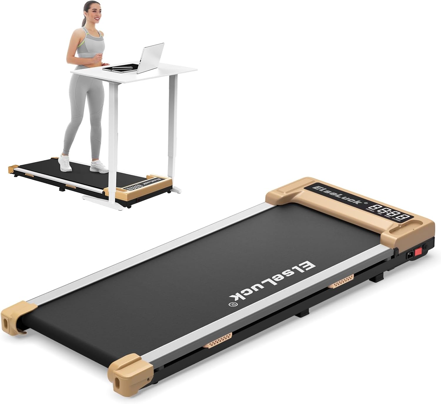 Elseluck Under Desk Treadmill: Portable Fitness on-the-Go!