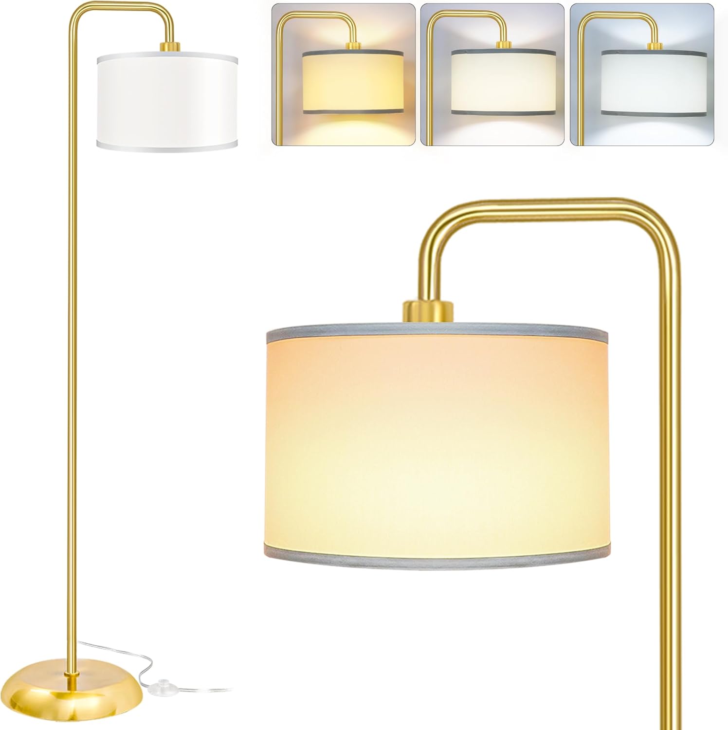 LED Floor Lamp for Living Room with 3 Color Temperatures