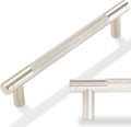 Set of 10 Brushed Satin Nickel 5 Inch Kitchen Cabinet Pulls