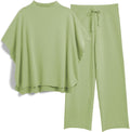 Women's Two Piece Outfits 3/4 Batwing Sleeve Capelet Lounge Set - Cozy