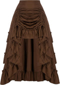 Scarlet Darkness Women's 2025 Summer Gothic Steampunk High-Low Bustle