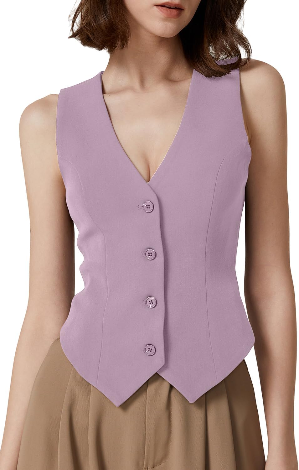 Stylish QINSEN Womens V Neck Vest Top for Every Occasion