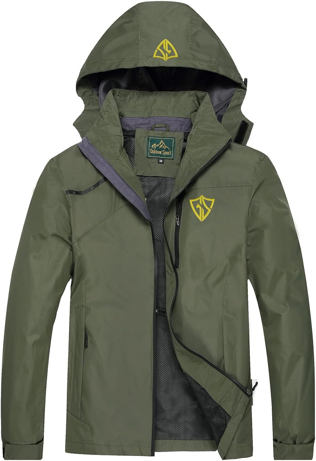 GIISAM Mens Windproof Jacket Lightweight Raincoat for Outdoor Use