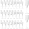 Acrylic Champagne Flutes Toasting Glasses 5.4 oz - Reusable