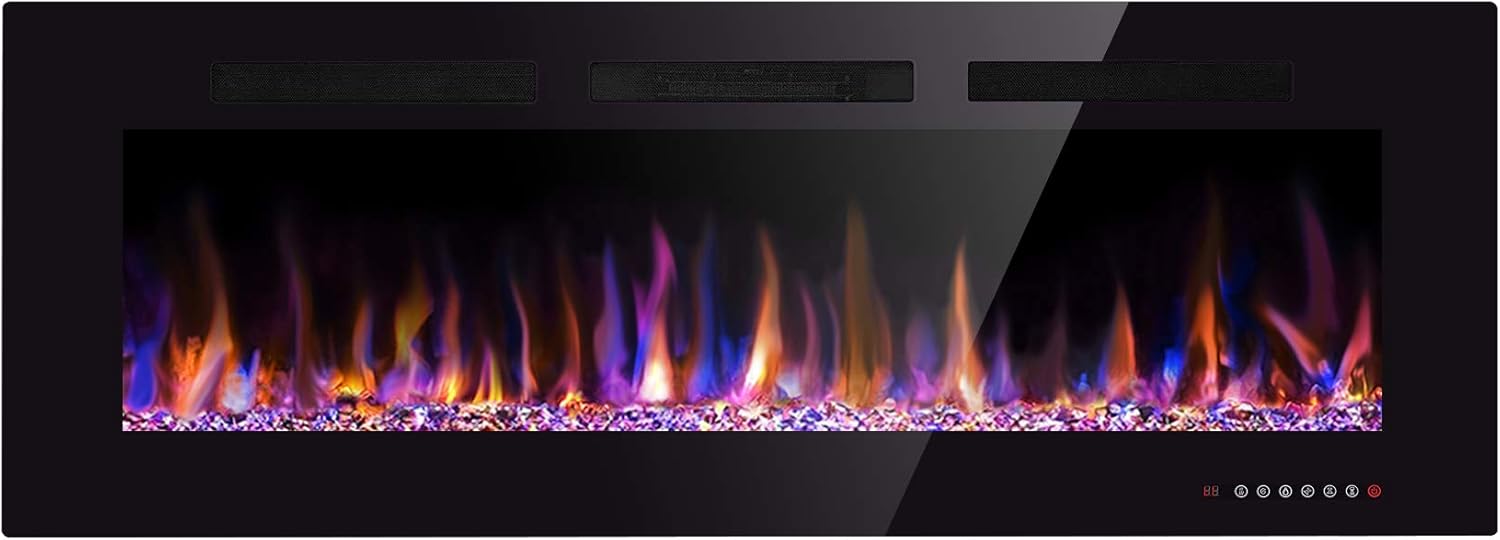 Xbeauty 68in Electric Fireplace: Modern Wall Mounted Heater