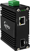 Industrial Media Converter 1 Gigabit RJ45 + SFP - Rugged DIN Rail