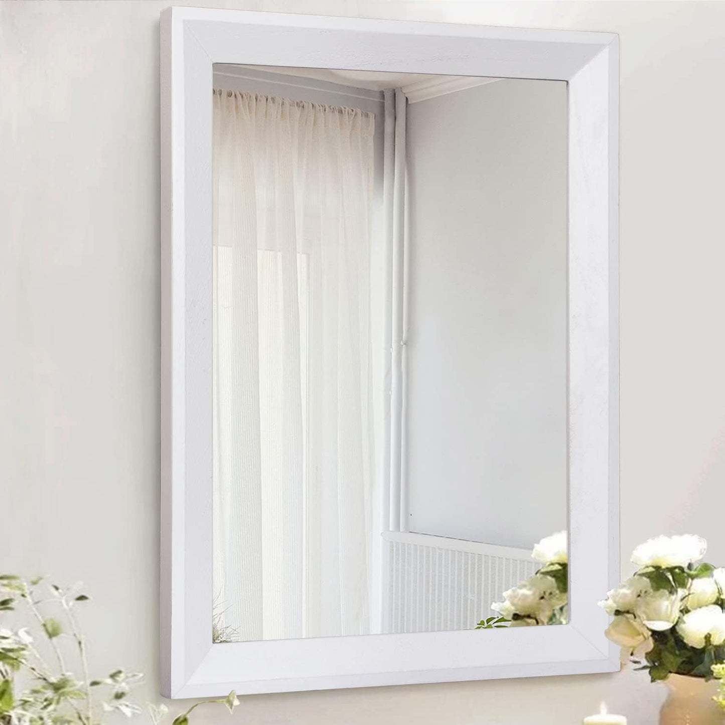 AAZZKANG Rectangular Wall Mirror for Farmhouse Decor 26x18 in