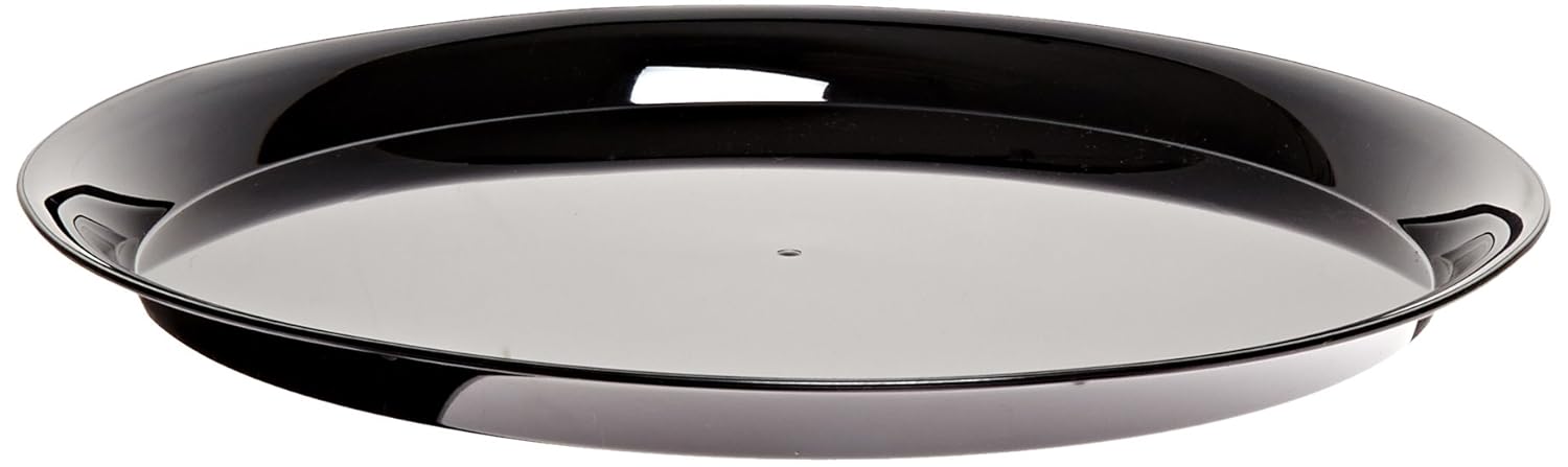 CheckMate Heavyweight Plastic Round Catering Tray - 12-Inch Pack