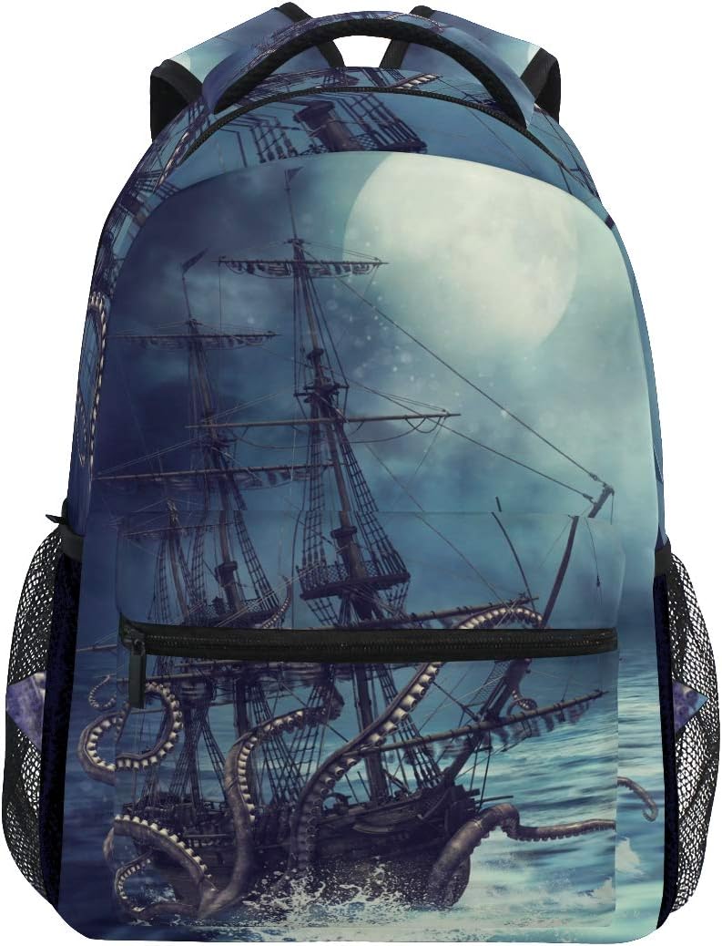 ZZKKO Sea Octopus Marine Computer Backpack for Travel and Hiking