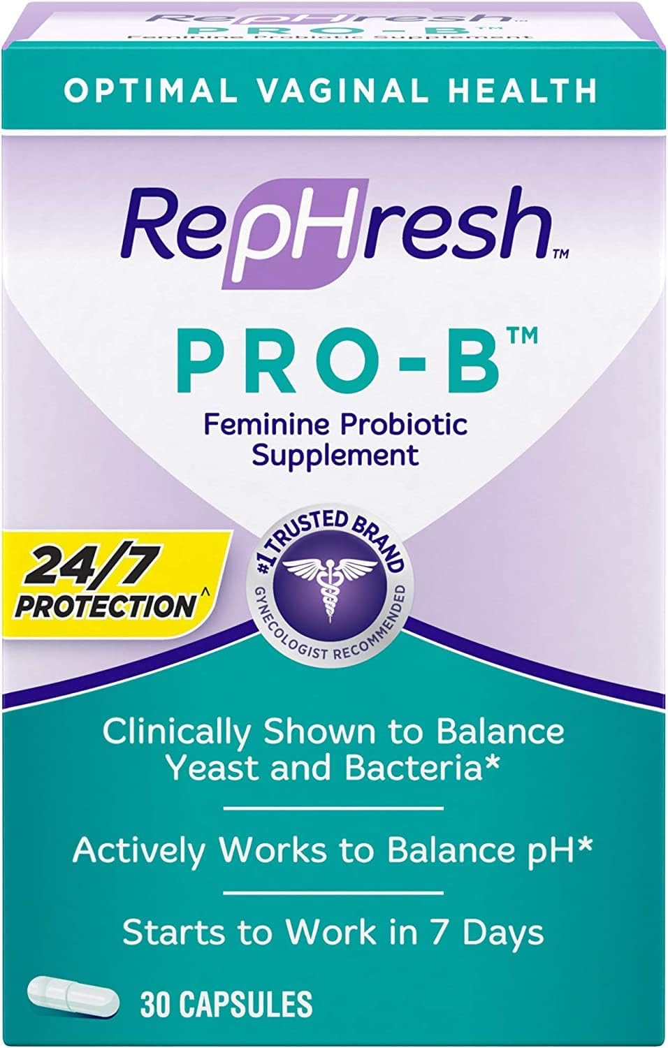 Rephresh Pro-B Probiotic Feminine Supplement for Vaginal Health