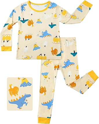 Bamboo Viscose Toddler Pajamas for Boys and Girls Ages 2-8Y