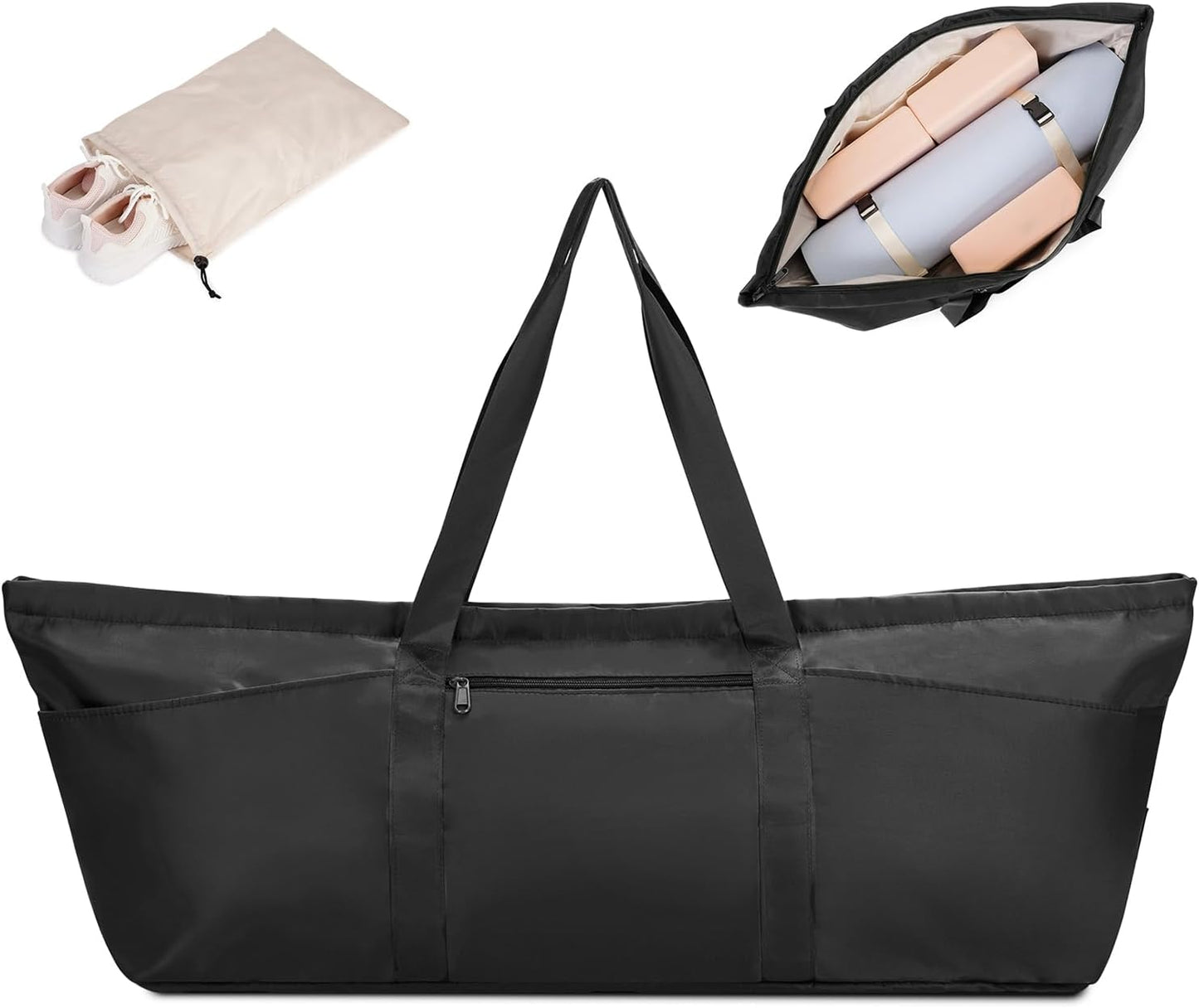 Yoga Mat Bag with Shoe Compartment - Stylish Workout Carrier