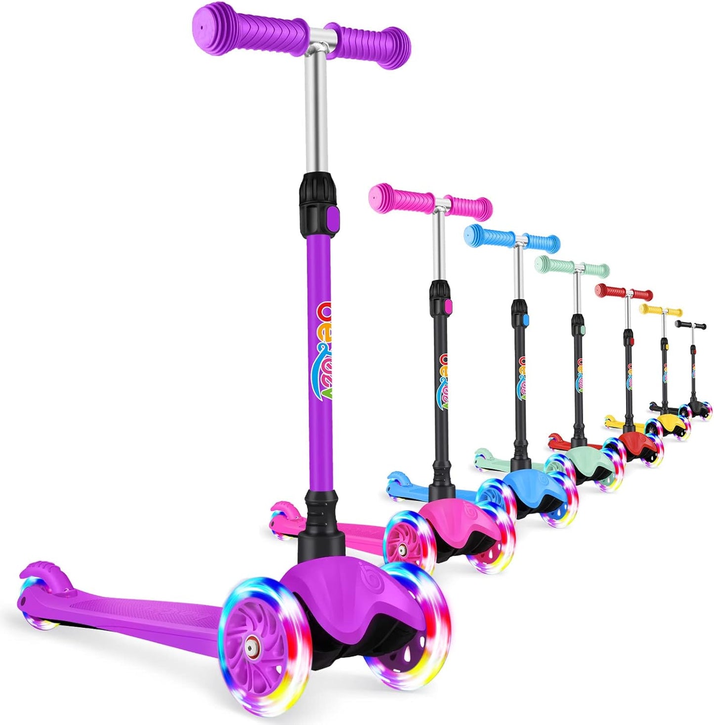 BELEEV A1 Scooter for Kids Ages 2-6 with Light Up Wheels