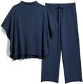 Women's Two Piece Lounge Set with 3/4 Batwing Capelet - Cozy Travel