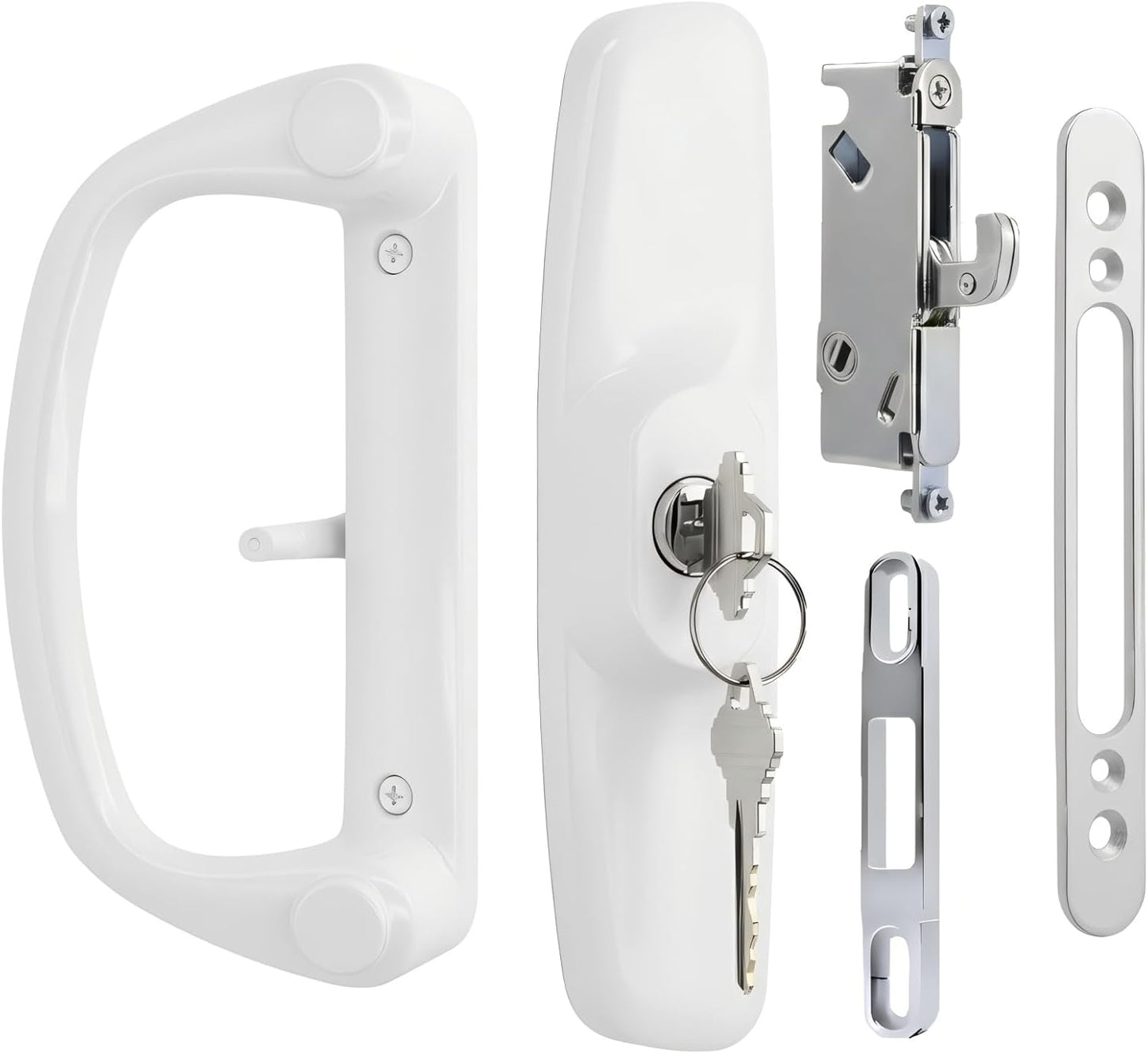 Aluminum Sliding Glass Patio Door Handle Set with Mortise Lock