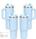 4 Pack 40 Oz Tumblers with Handle Bulk - Long Cold Retention