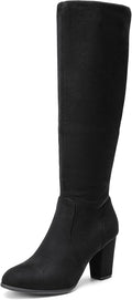Women's Chunky Heel Knee High Boots - Stable 3.14in Heel Comfort