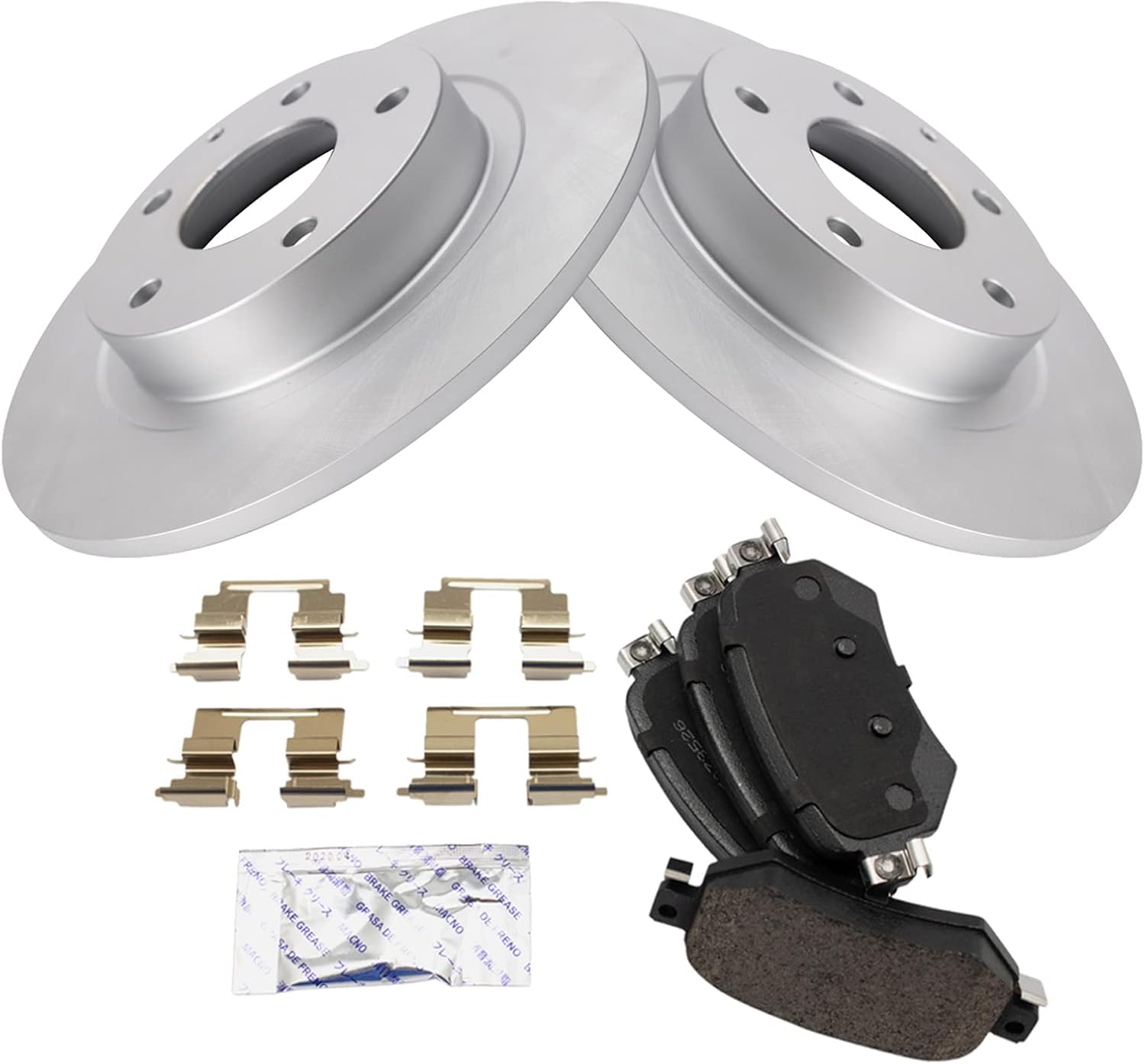 TRQ Rear Brake Pad & Rotor Kit for 2016-2020 Mazda 6 Vehicles