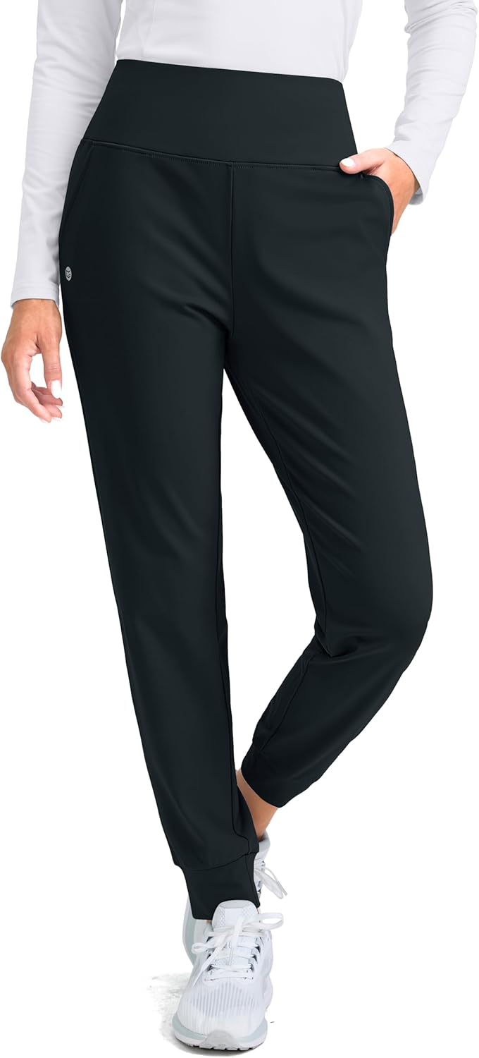 Fleece Lined Joggers for Women - Water Resistant Thermal Pants