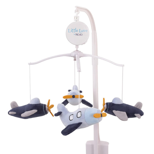 Soar High Little One Plush Airplane Musical Mobile for Cribs