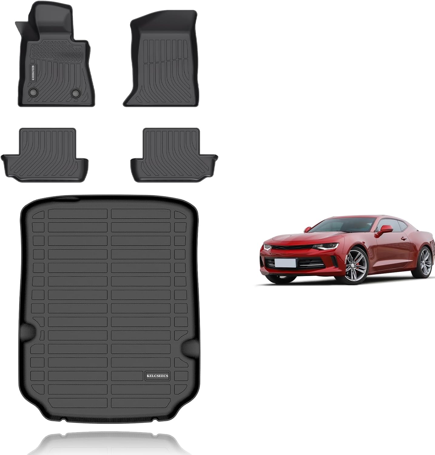 KELCSEECS Custom Floor Mats for 2016-2024 Chevrolet Camaro