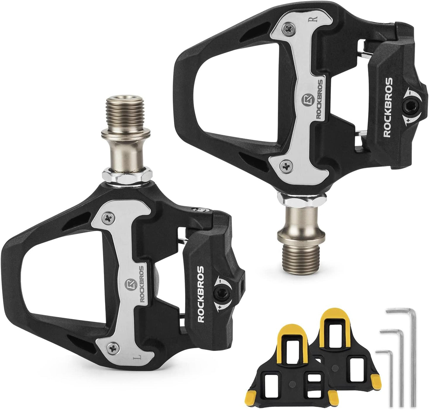 ROCKBROS Road Bike Pedals Lightweight Clipless Bicycle Pedals
