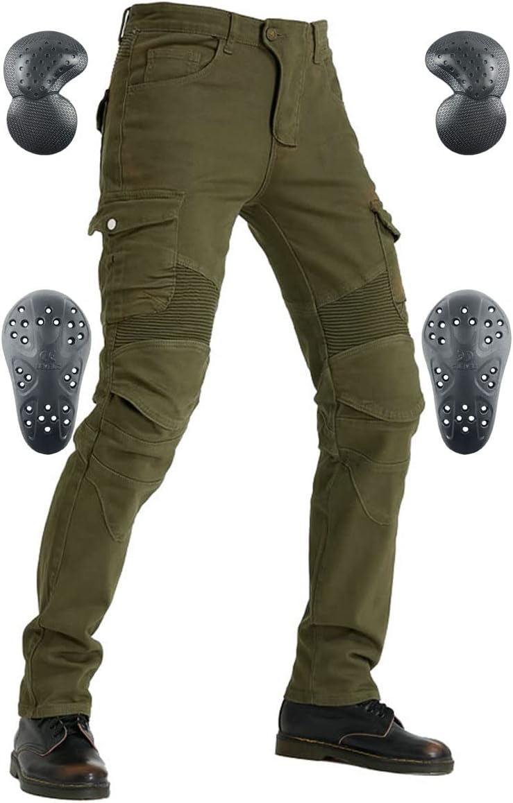 Versatile Durable Motorcycle Pants with Armor for Men & Women