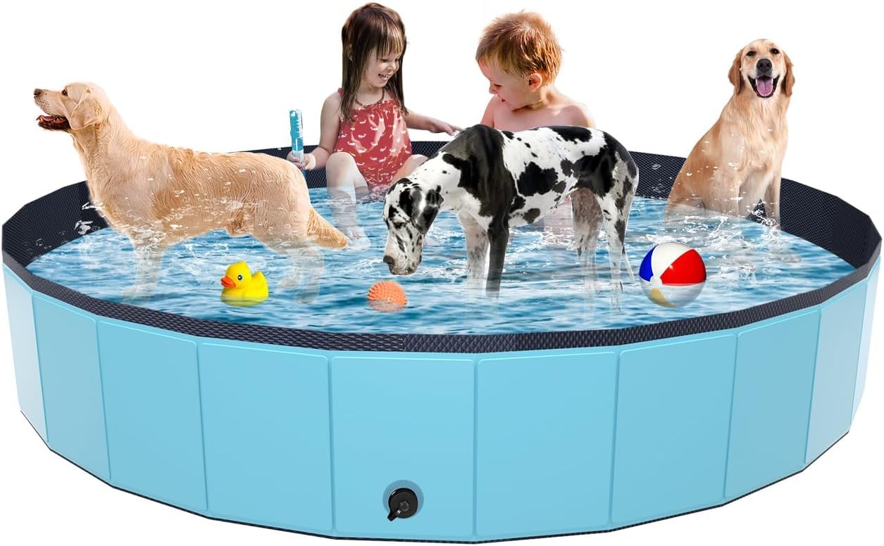 YSJILIDE Portable Dog Pool for Swimming and Bathing Fun